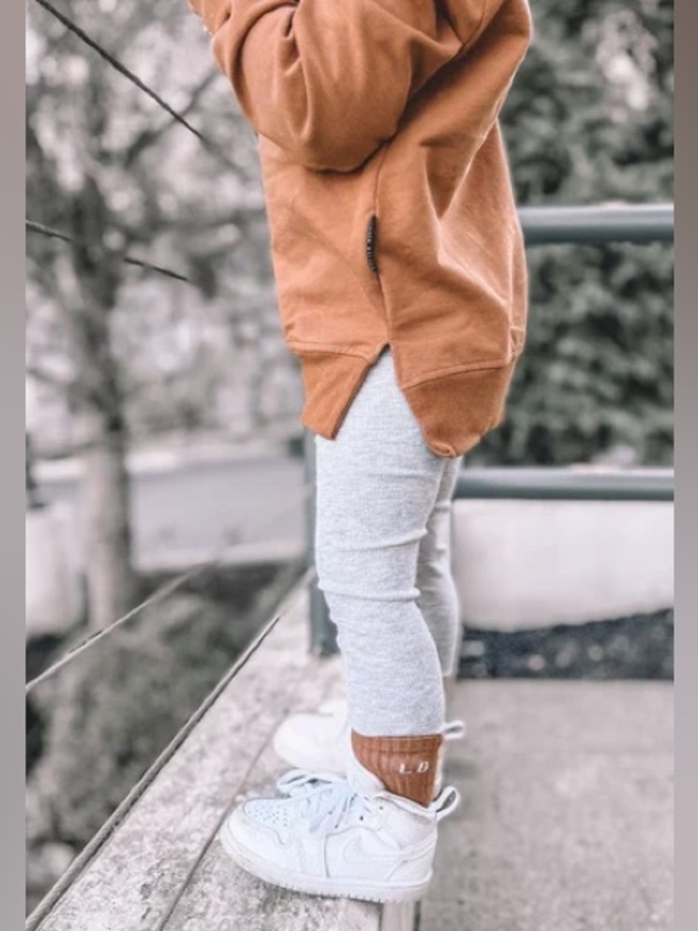 Little Bipsy Grey Ribbed Leggings